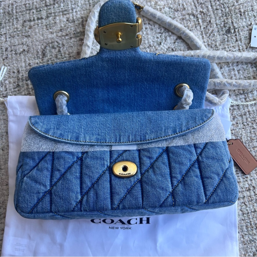 Coach Denim Quilted 26 Shoulder Bag - Picture 7 of 14